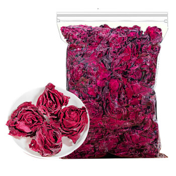 燕耕墨红玫瑰约200朵250g 花冠大朵花瓣另售特级食用花草茶叶