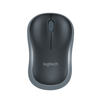 罗技（Logitech）M185鼠标 无线鼠标 办公鼠标 对称鼠标 黑色灰边 带无线2.4G接收器