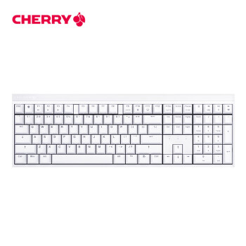 樱桃（CHERRY）MX2.0S 无线键盘 G80-3824LYAEU-0 机械键盘 蓝牙键盘 三模游戏键盘 白色 红轴 