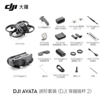 DJI Avata 进阶套装【 穿越摇杆 2】+ 畅飞配件包 轻小型沉浸式 飞行眼镜体感遥控飞机