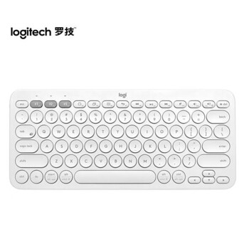 罗技（G）K380 键盘 无线蓝牙键盘 办公键盘 便携超薄键盘 笔记本键盘 平板键盘 芍药白 限量版