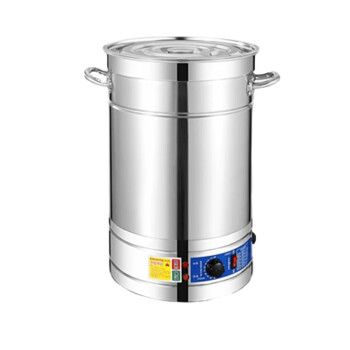 苏勒商用不锈钢汤桶电热烧水桶开水桶煮水锅热水桶保温一体保温桶  乳白色