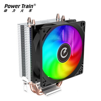 动力火车（PowerTrain）闪电Z200C炫彩CPU散热器塔式2铜管风冷风扇13代1700针12代台式电脑主机1150/1151/1155/1200/AM4
