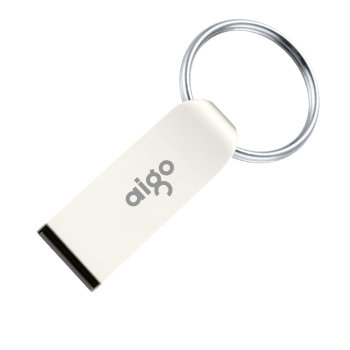 爱国者（aigo）32GB USB2.0 U盘 U268迷你款 银色 金属投标 车载U盘 办公学习通用优盘