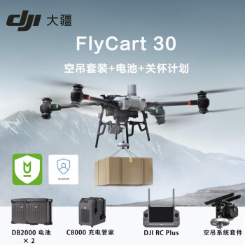 大疆DJI FlyCart 30 运载空吊关怀套装大型载重30/40公斤运输救援【含电池2块+空吊+关怀计划】