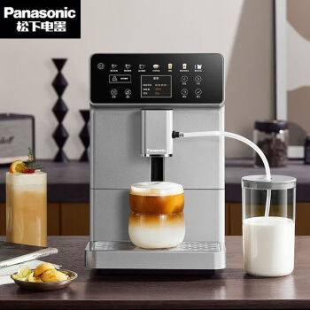 松下（Panasonic）家用咖啡机 全自动清洗可拆卸式触控式屏幕豆粉两用 咖啡壶