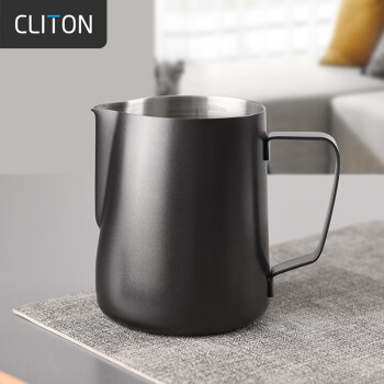 CLITON咖啡拉花杯鹰嘴意式拉花缸 304不锈钢打奶泡杯带刻度打奶缸600ml 