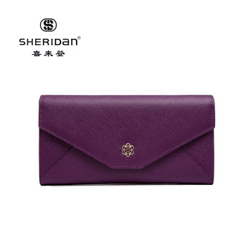SHERIDan喜来登女士钱包长款手拿钱青年简约钱包紫色NL190433S 紫色 中包 
