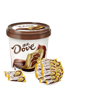 德芙（Dove）丝滑牛奶巧克力桶装480g婚庆喜糖伴手礼零食糖果61儿童节礼物生日