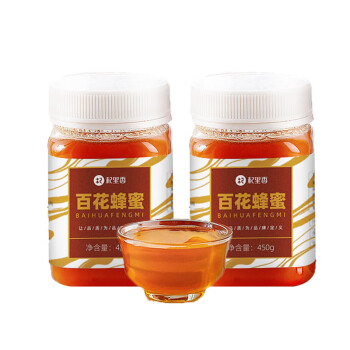 杞里香（Qi Li Xiang） 百花蜂蜜 农家自产成熟蜜 冲调水饮 甜而不腻 450g*2罐