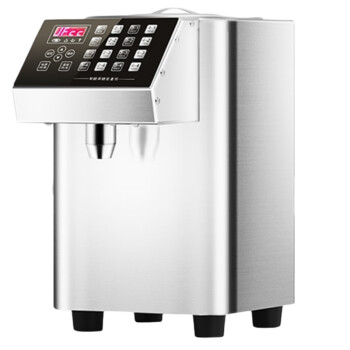 苏勒   不锈钢果糖机商用奶茶店专用全自动果糖定量机冷藏保鲜工作台水吧   豪华款-8L-16键-不锈钢