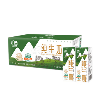 辉山（huishan）自有牧场全脂纯牛奶 200ml*24盒 整箱装 3.1g优质蛋白