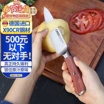 CAEO德国进口90CR钢水果刀家用果皮万用刀切菜刀日本厨师超快锋利套装