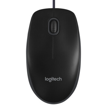 罗技（Logitech）B100企业版 鼠标 有线鼠标 办公鼠标 对称鼠标 黑色