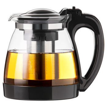 天喜（TIANXI）玻璃茶壶加厚耐热大容量泡茶壶不锈钢茶漏可拆洗过滤内胆2000ml