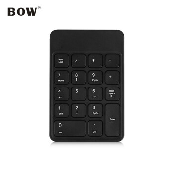航世（BOW）HW157 无线数字小键盘 迷你键盘 财务会计收银证券用 笔记本小键盘 可充电无线键盘 黑色