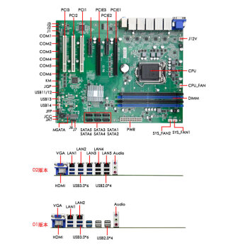 adipcom控端KD-1585-02 ATX工控主板5网口10USB工业电脑服务器主板支持酷睿6/7代
