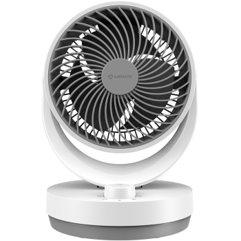 艾美特（AIRMATE）空气循环扇家用节能电风扇四季循环对流小风扇大风量卧室宿舍台式摇头轻音空调伴侣 CA15-X28