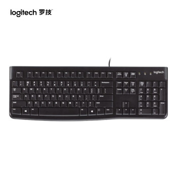 罗技（Logitech）全尺寸有线键盘 USB接口电脑笔记本键盘 带数字全尺寸键盘 K120 黑色