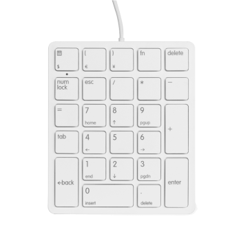 魔蛋（magicforce）数字小键盘 有线键盘电脑办公外接小键盘 兼容mac 银行证券小键盘 26键白色