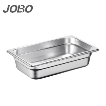 巨博（JOBO）不锈钢份数盆1/4份数盒四份一打菜盆麻辣烫选菜盆高65mm不含盖子