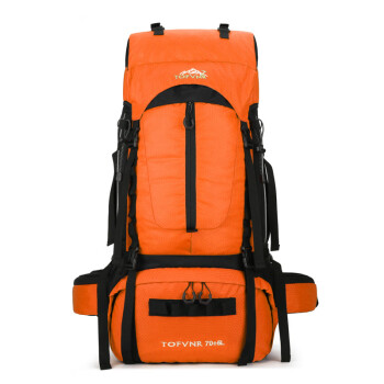 户外尖锋（HU WAI JIAN FENG）大容量登山包多功能双肩包户外运动男女露营背包56-75L橘色