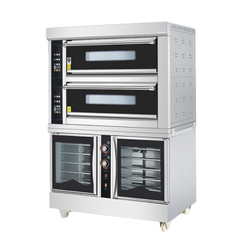 苏勒 双层组合烤箱商用二层四盘电烤箱连发酵箱一体机上烤下醒烤炉 一层一盘+5盘发酵箱