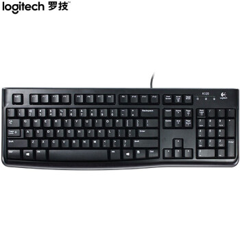 罗技（Logitech）K120 有线键盘 黑色