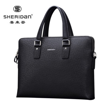 SHERIDan喜来登牛皮商务男士黑色时尚手提包 公文包NL160936S 黑色