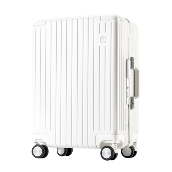 网易严选20英寸女神款铝框拉杆箱登机箱小型行李箱子 干湿分离 优雅白