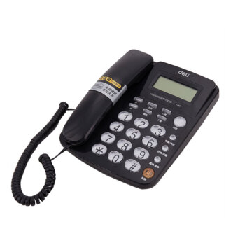 得力（deli） 电话机787来电显示办公家用电话机/固定电话/座机（黑色）