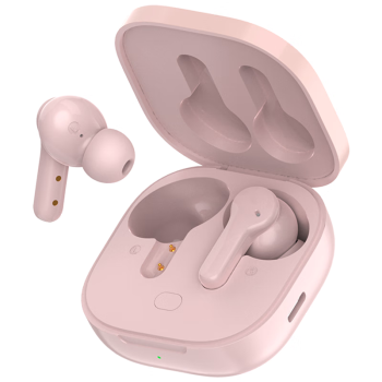 QCY T13 真无线蓝牙耳机 运动耳麦 主从切换4麦通话降噪 耳机快充 全手机通用 粉色