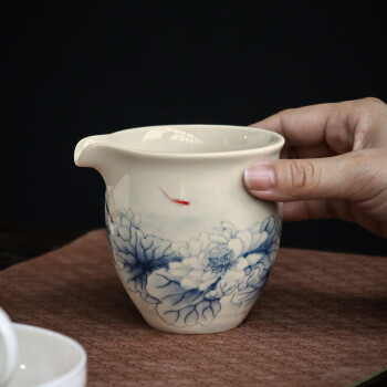 瓷理陶里茶具配件陶瓷公杯茶海分茶器功夫茶具零配仿古荷趣