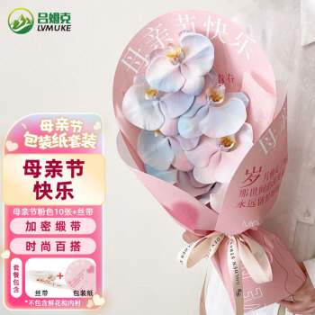 吕姆克包装纸鲜花束包花纸母亲节创意礼物diy手工材料 粉色10张套装9980