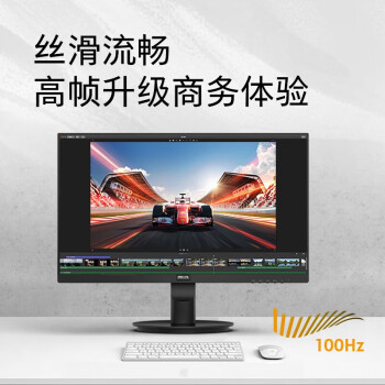 PHILIPS飞利浦( 27英寸办公显示器IPS屏 FHD 100Hz 94%sRGB 低蓝光不闪屏VGA+DP+HDMI可壁挂电脑显示屏