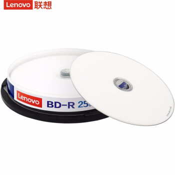联想（Lenovo）BD-R 蓝光空白光盘/刻录盘 6-12速25GB 台产档案系列 桶装10片 可打印
