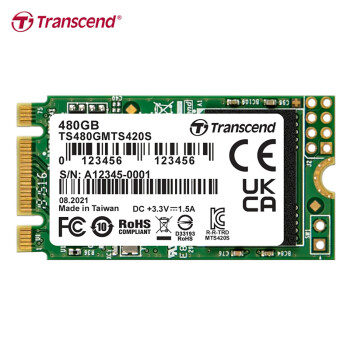 创见(Transcend) 480G SSD固态硬盘 MTS420S系列 M.2 NGFF2242 SATA协议 台式机笔记本硬盘（TS480GMTS420S）