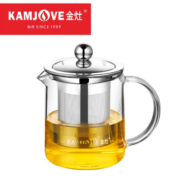 金灶（KAMJOVE）耐热玻璃泡茶壶闷茶飘逸杯玻璃茶具花茶壶茶水分离杯A-01