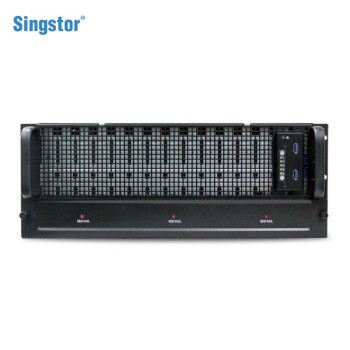 鑫云（Singstor）SS-200P高性能60盘位光纤共享磁盘阵列 大容量万兆60R网络存储 标配整机600T(60块10T SAS）