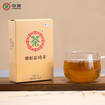 中茶安化黑茶 2019年特制金花茯砖茶350g