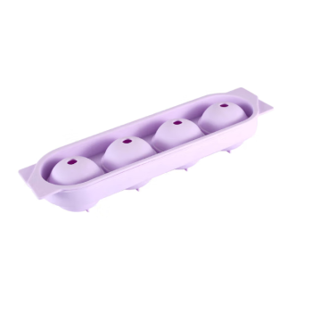 畅宝森四球硅胶冰格带盖冰格圆球冰格圆形制冰盒威士忌冰球模具2021083102#紫色 5件起售 BD05