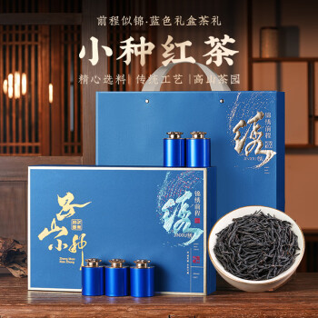 小茶日记红茶茶叶 武夷山正山小种红茶浓香型茶叶礼盒装250克