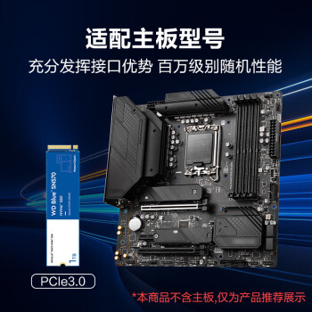 西部数据（WD）1TB SSD固态硬盘 M.2接口（NVMe协议） WD Blue SN570 四通道PCIe 高速 WDS100T3BOC