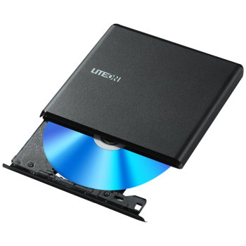 建兴（LITEON）8倍速 外置光驱 DVD刻录机 移动光驱 外接光驱 黑色(兼容WindowsXP/7/8/10苹果MAC系统/ES1) 
