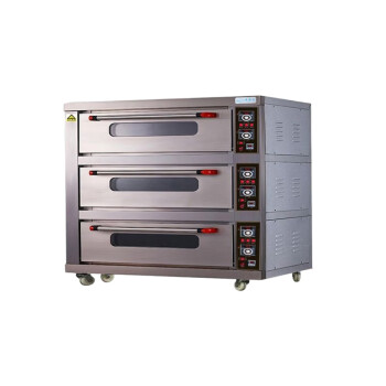 苏勒 电烤箱商用智能一层一盘大容量披萨蛋糕面包大型单层两层烘焙烤炉 仪表款三层三盘(用气)