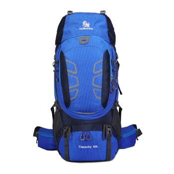 户外尖锋（HU WAI JIAN FENG）户外登山包双肩背包60L男女大容量休闲旅行包运动包56-75L蓝色