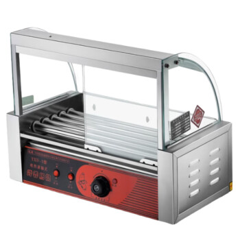 QKEJQ 烤肠机商用5管小型全自动烤火腿肠烤丸子 烤香肠热狗机   5管单温控|带玻璃门