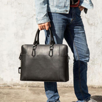 玛轮特男士公文包商务手提包14英寸电脑包男士 黑色(其他规格联系客服）