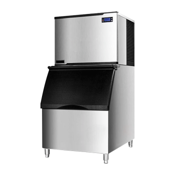 猛世制冰机商用奶茶店设备 全自动酒吧KTV咖啡店方冰大型造冰机大容量冰块机BSF350