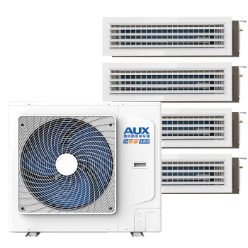 奥克斯（AUX）中央空调一拖四风管机空调多联机5匹一级能效全直流变频快速冷暖智能清洁嵌入式空调DLR-H120W(G1)